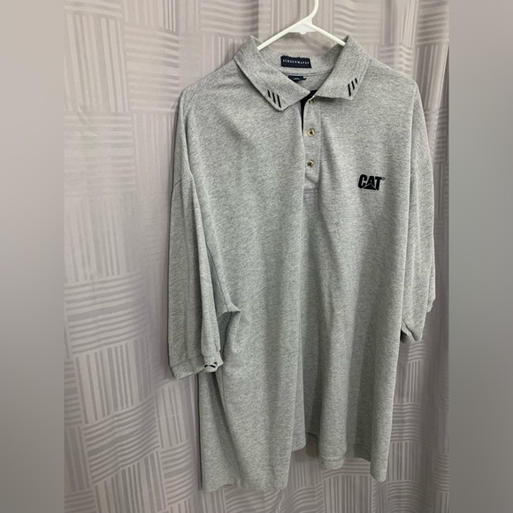 Screenmates Caterpillar Short Sleeve Mens Polo Shirt Size 3xl Gray - Picture 3 of 12
